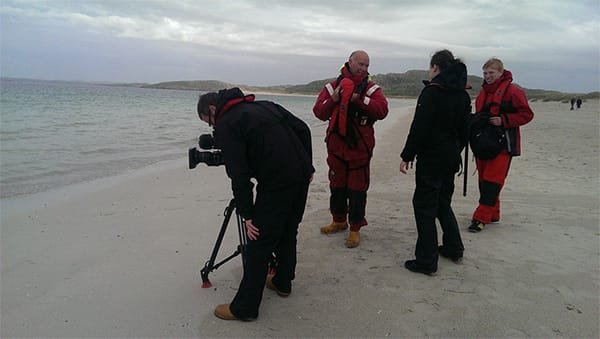 Filming at Reef Beach